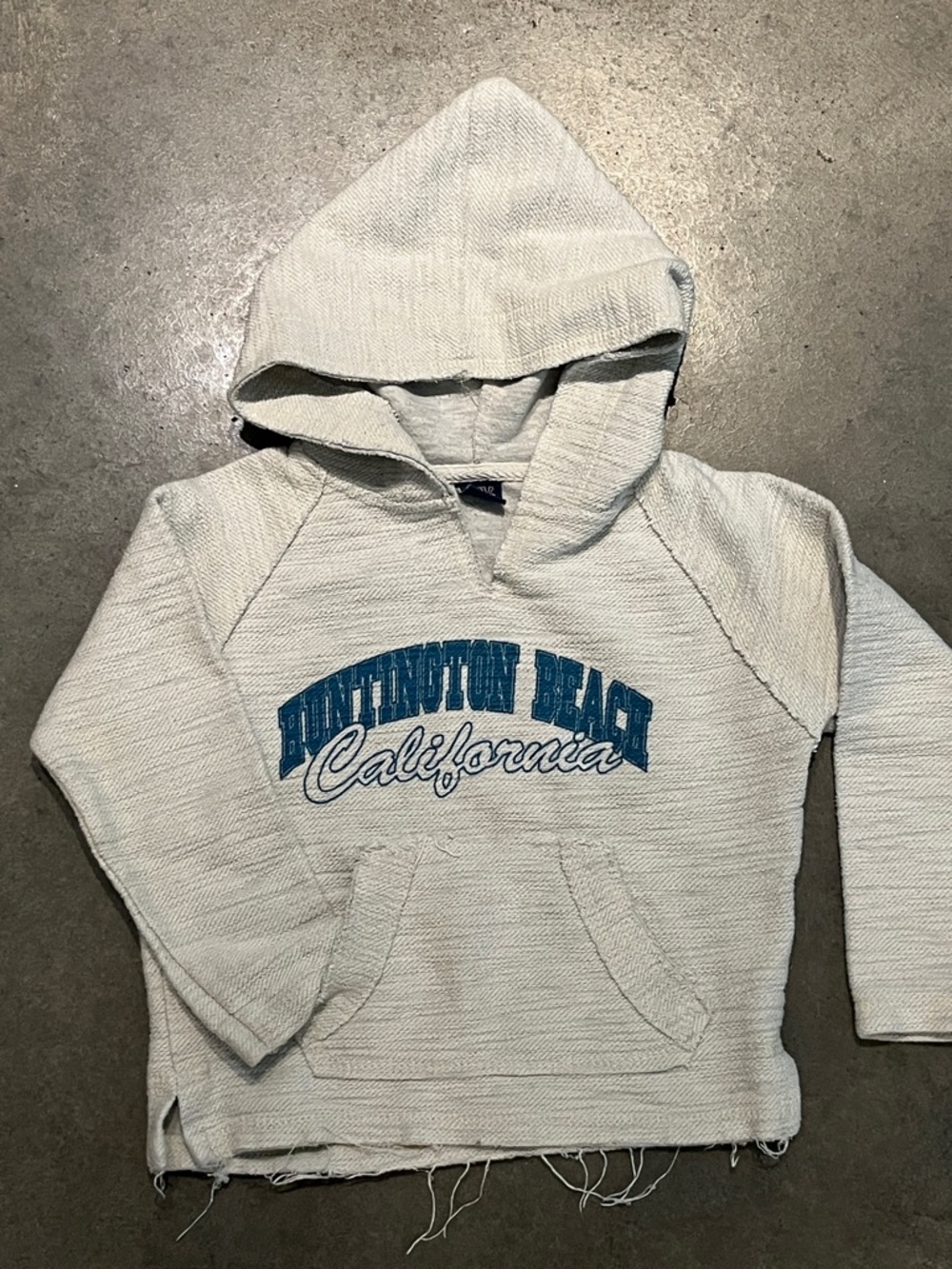 Kids' Huntington Beach California Hooded Sweatshirt - Light Gray XS